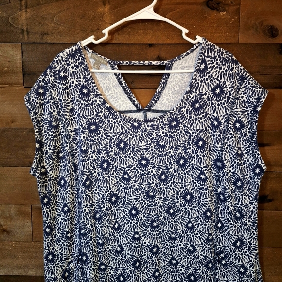 T by Talbots French Terry Dress - Geo Print SZ 2X - Picture 3 of 12